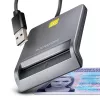 Axagon CRE-SM3T USB-A čítačka smart-/ID-kariet, plochá, USB 2.0, 1,3 m, čierna, 56 g