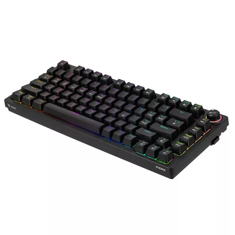 Herná klávesnica Savio SAVGK-PHENIX žltá USB RF Wireless Bluetooth mechanická 82 klávesov RGB