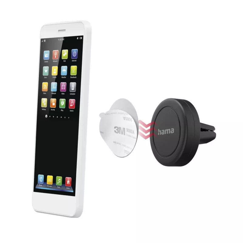 Hama magnetický pasívny držiak mobilný telefón smartfón čierny 00201517