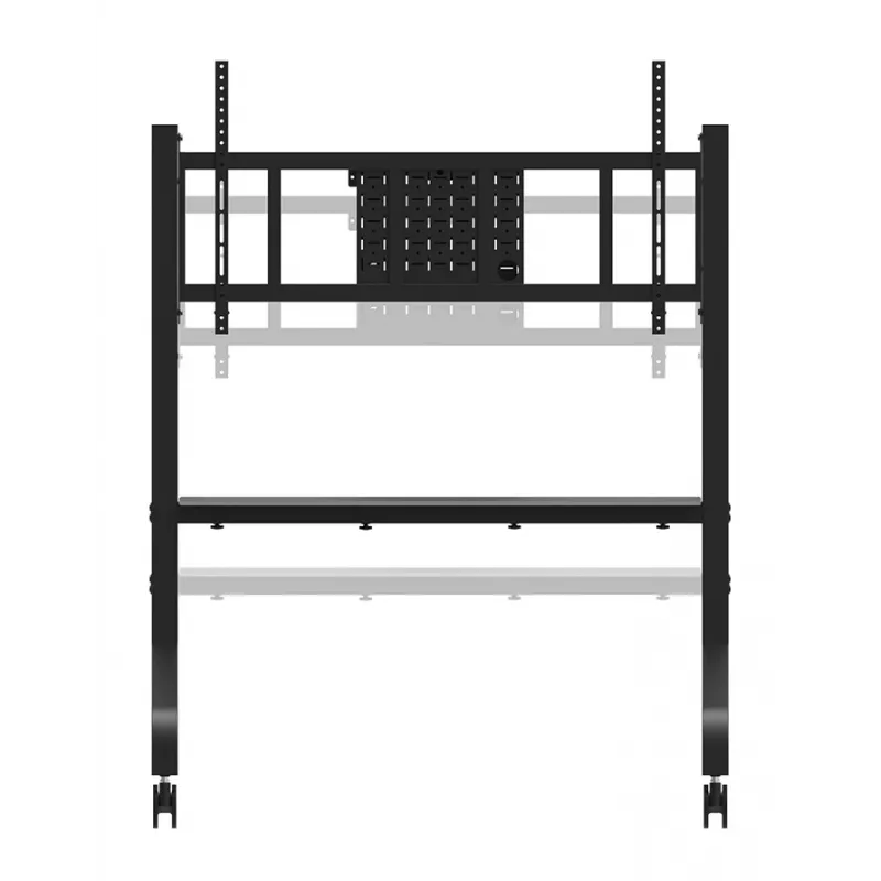Neomounts MOVE Go XL FL50-575BL1 vozík na TV 65-110 palcov, max. 125 kg, nastaviteľná výška 129-139 cm, VESA 100x100-1100x600, uzamykateľný, certifikácia TÜV, čierny