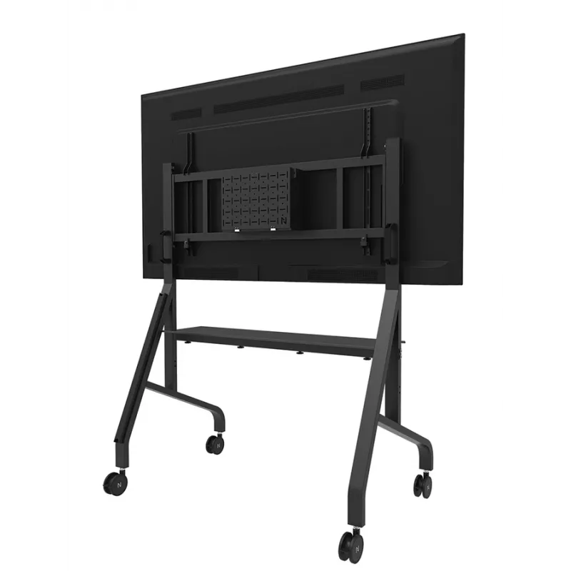 Neomounts MOVE Go XL FL50-575BL1 vozík na TV 65-110 palcov, max. 125 kg, nastaviteľná výška 129-139 cm, VESA 100x100-1100x600, uzamykateľný, certifikácia TÜV, čierny