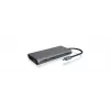 ICY BOX IB-DK4050-CPD káblový USB 3.2 Gen 1 (3.1 Gen 1) Type-C antracit