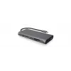 ICY BOX IB-DK4050-CPD káblový USB 3.2 Gen 1 (3.1 Gen 1) Type-C antracit