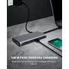 ICY BOX IB-DK4050-CPD káblový USB 3.2 Gen 1 (3.1 Gen 1) Type-C antracit