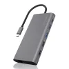 ICY BOX IB-DK4050-CPD káblový USB 3.2 Gen 1 (3.1 Gen 1) Type-C antracit