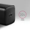 Nástenná nabíjačka Axagon ACU-PD20 1x QC3.0/AFC/FCP/PD Type-C 20W čierna