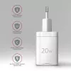 Axagon ACU-PD20W nástenná nabíjačka 1x QC3.0/AFC/FCP/PD Type-C 20W biela