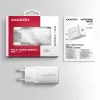 Axagon ACU-PD20W nástenná nabíjačka 1x QC3.0/AFC/FCP/PD Type-C 20W biela