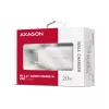Axagon ACU-PD20W nástenná nabíjačka 1x QC3.0/AFC/FCP/PD Type-C 20W biela