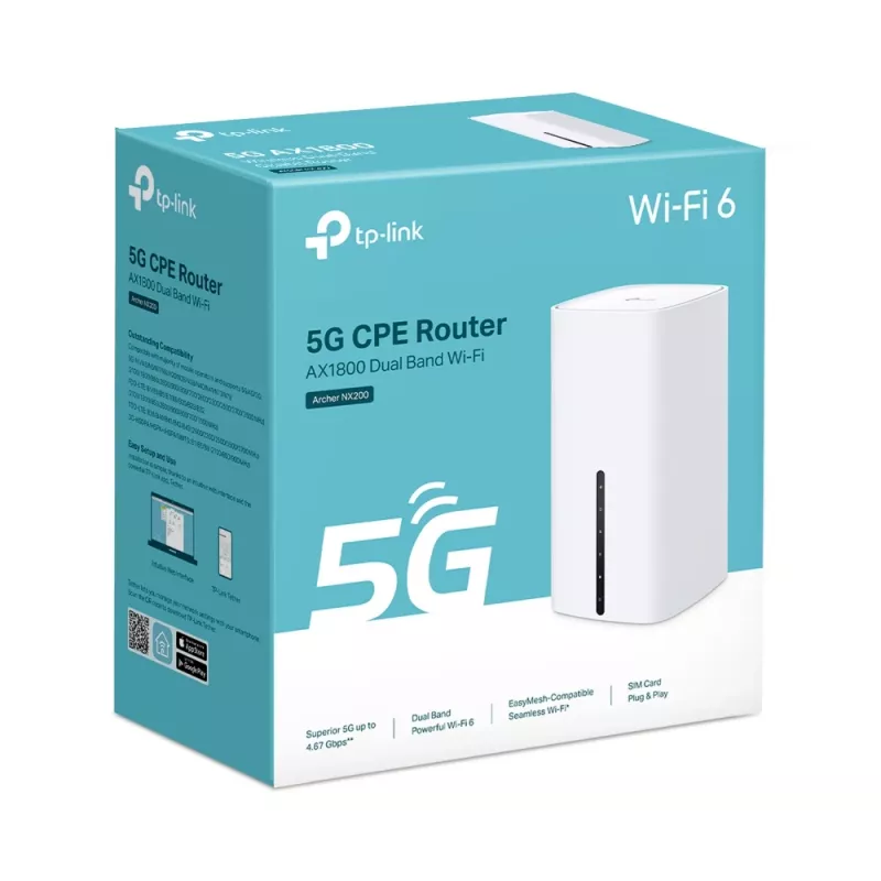 TP-Link Archer NX200 WLAN router Gigabit Ethernet Dual-Band (2,4 GHz / 5 GHz) 5G biely