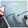 Axagon HMC-5H60 USB 5Gbps hub, 2x USB-A, 1x USB-C, HDMI 4k/60Hz, PD 100W, USB-C kábel