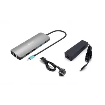i-tec Metal USB-C Nano 2x Display dokovacia stanica s PD 100 W + nabíjačka 100W