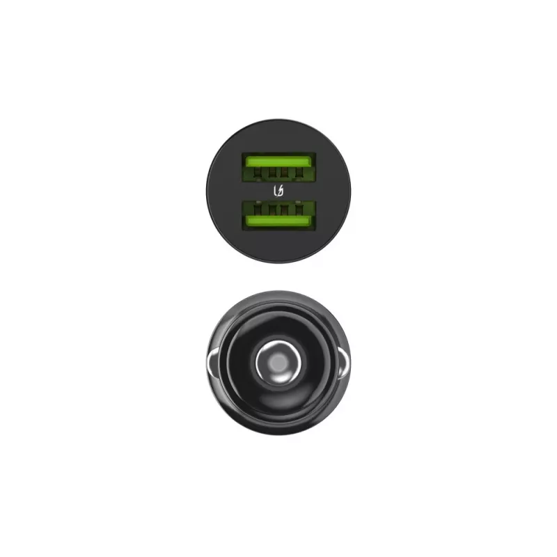 Green Cell GC PowerRide Nano36 CADM-GC-36AA autonabíjačka 36 W 6 A, 2 × USB-A, rýchle nabíjanie Ultra Charge, 12/24 V, čierna