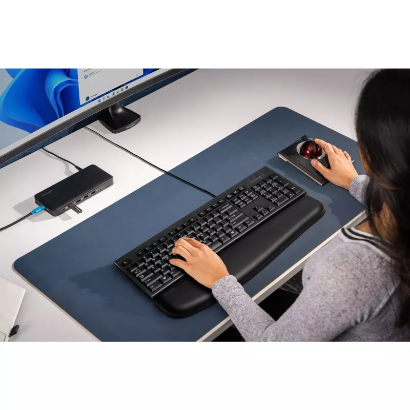 Kensington K63727WW, Full-size (100%), káblová, USB, membránová, QWERTY, čierna