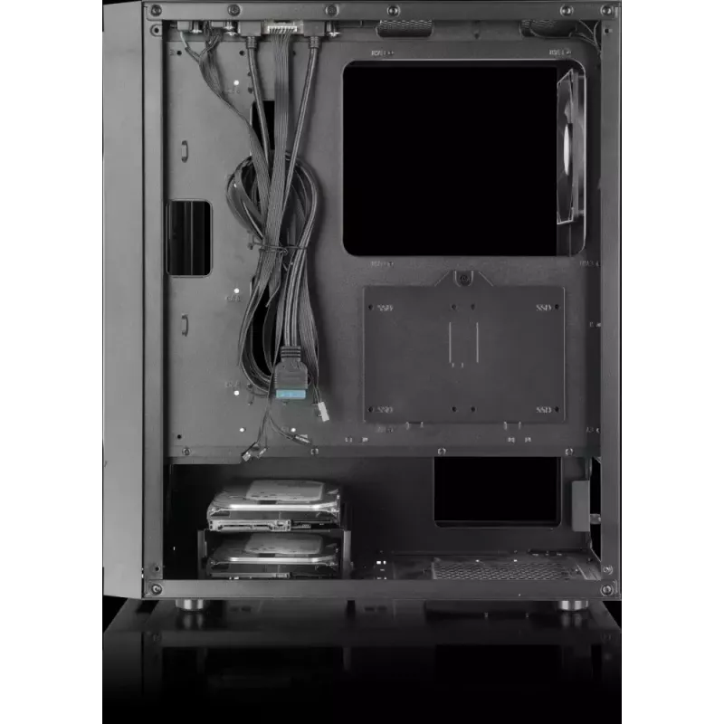Skriňa Thermaltake Versa XM1 Tempered Glass Midi Tower, čierna