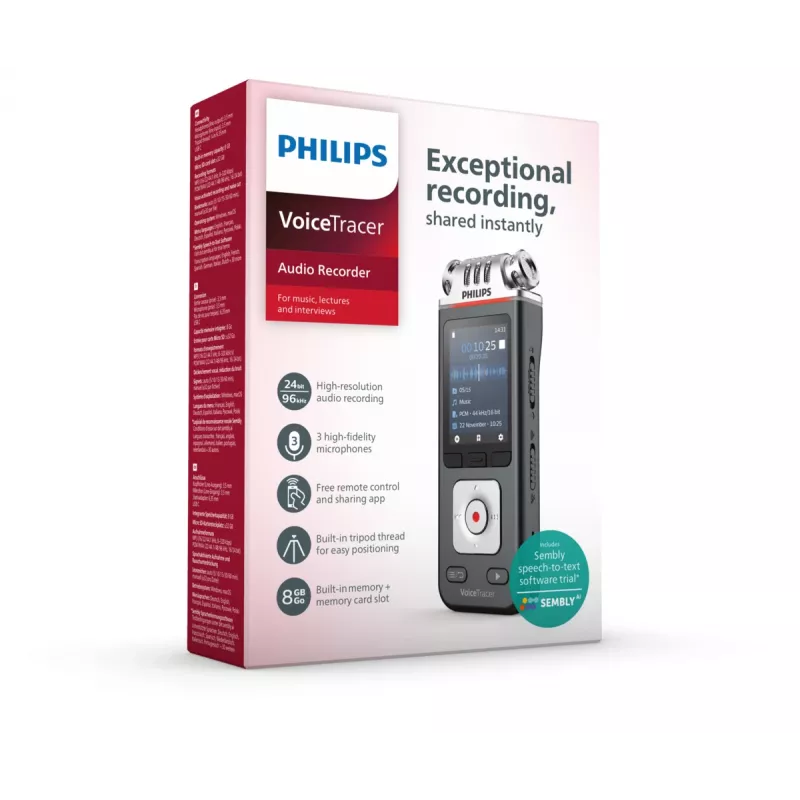Philips VoiceTracer čierna, sivá