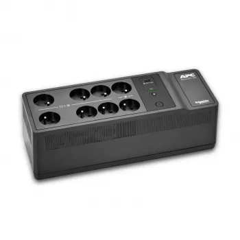 APC Back-UPS, 500VA/300W podlahová/nástenná montáž, 230V, 8x francúzske/belgické zásuvky, USB Type-A port, používateľom vymeniteľná batéria
