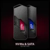 Axagon EEM2-GAM externé USB-C 10Gbps kovové puzdro pre M.2 NVMe a SATA SSD. Bez skrutiek