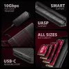 Axagon EEM2-GAM externé USB-C 10Gbps kovové puzdro pre M.2 NVMe a SATA SSD. Bez skrutiek