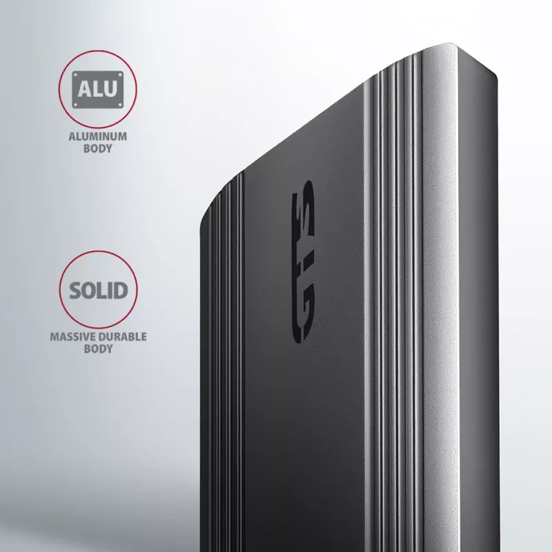 Axagon EEM2-GTS2 externé USB-C 10 Gbit/s kovové puzdro pre M.2 NVMe a SATA SSD disky. Bez skrutiek