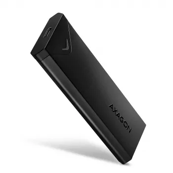 Axagon EEM2-UB2 externé USB-C 10Gbps kovové puzdro pre M.2 NVMe SSD disky. Čierna