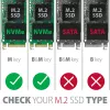 Axagon EEM2-UB2 externé USB-C 10Gbps kovové puzdro pre M.2 NVMe SSD disky. Čierna