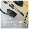 Axagon ADA-HCPD USB-C na 3,5 mm jack – Hi-Res DAC audio adaptér, 384 kHz/32 bit, PD 60 W 3 A