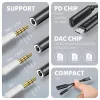 Axagon ADA-HCPD USB-C na 3,5 mm jack – Hi-Res DAC audio adaptér, 384 kHz/32 bit, PD 60 W 3 A
