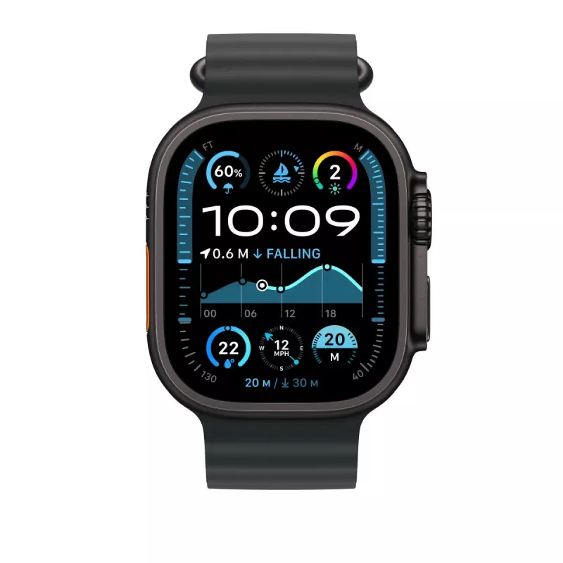 APPLE 49mm Black Ocean Band predĺženie – Black Titanium Finish