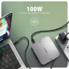 Axagon HMC-UFO USB-C hub M.2 SATA/NVMe 1 Gbit/s Ethernet 384 kHz audio Wired USB 3.2 Gen 2 (3.1 Gen 2) Type-C čierny