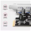 Axagon PCEU-430RS radič PCIe 2.0 x1, 4x externý USB-A 5 Gbps (USB 3.2 Gen 1), Renesas PD720201, UASP, napájanie SATA 15-pin