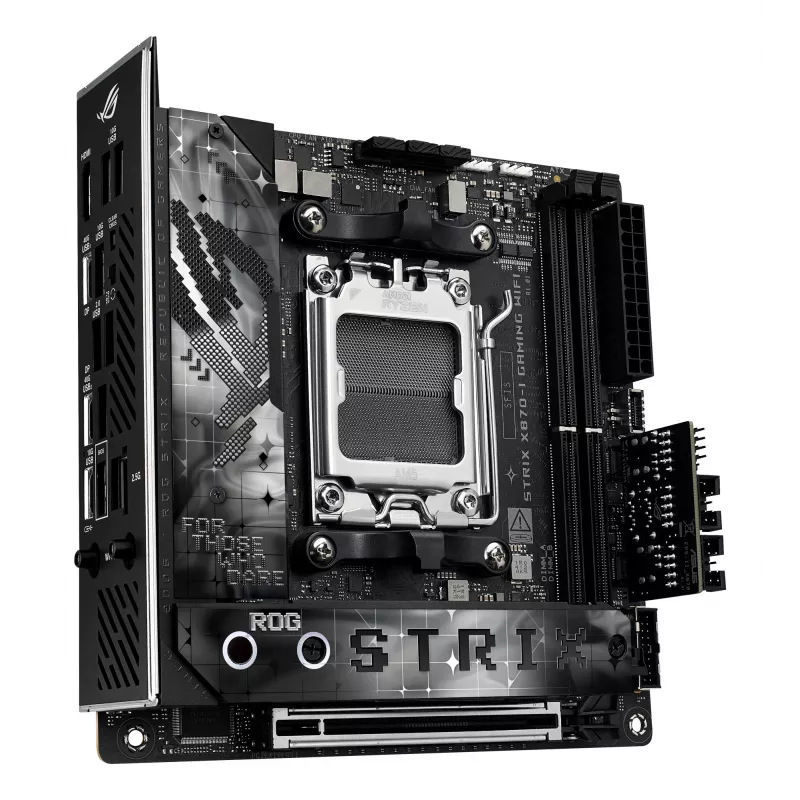 Základná doska ASUS ROG STRIX X870-I GAMING WIFI mini ITX · AMD X870 · Socket AM5 · DDR5 · 2 DIMM · Wi-Fi 7 · Bluetooth 5.4