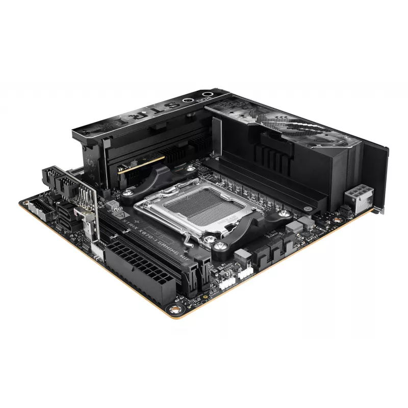 Základná doska ASUS ROG STRIX X870-I GAMING WIFI mini ITX · AMD X870 · Socket AM5 · DDR5 · 2 DIMM · Wi-Fi 7 · Bluetooth 5.4