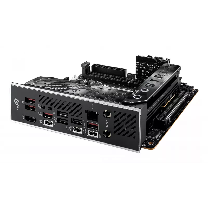 Základná doska ASUS ROG STRIX X870-I GAMING WIFI mini ITX · AMD X870 · Socket AM5 · DDR5 · 2 DIMM · Wi-Fi 7 · Bluetooth 5.4