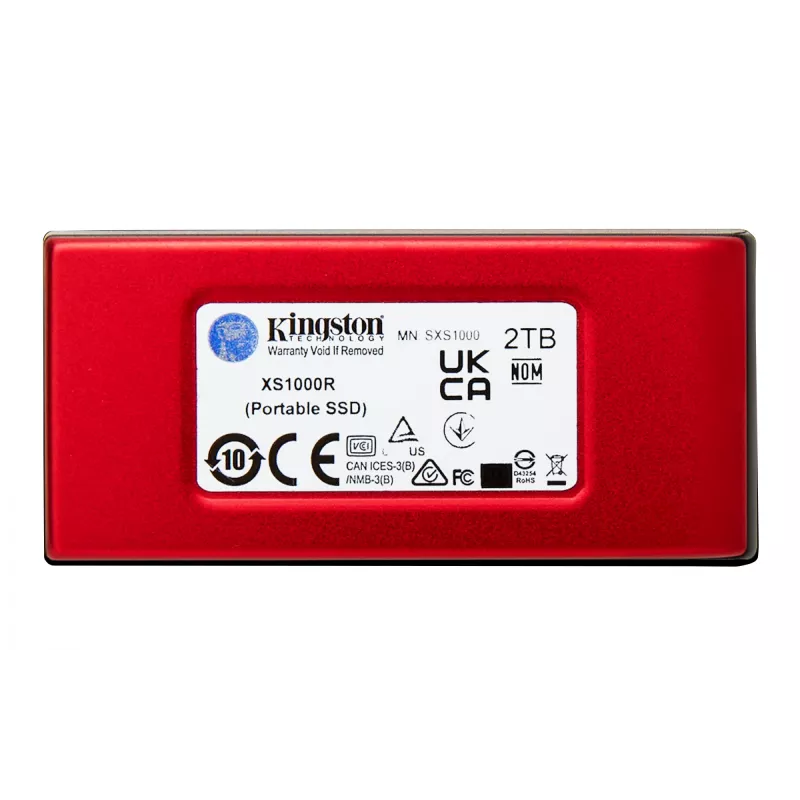 Kingston Technology 2TB XS1000 červený externý USB 3.2 Gen 2 prenosný SSD disk