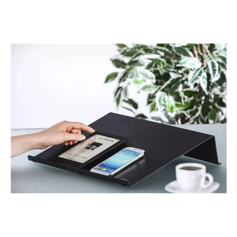 Hama Carbon stojan na notebook, karbónový vzhľad, do 46,7 cm (18,4 palca), čierny