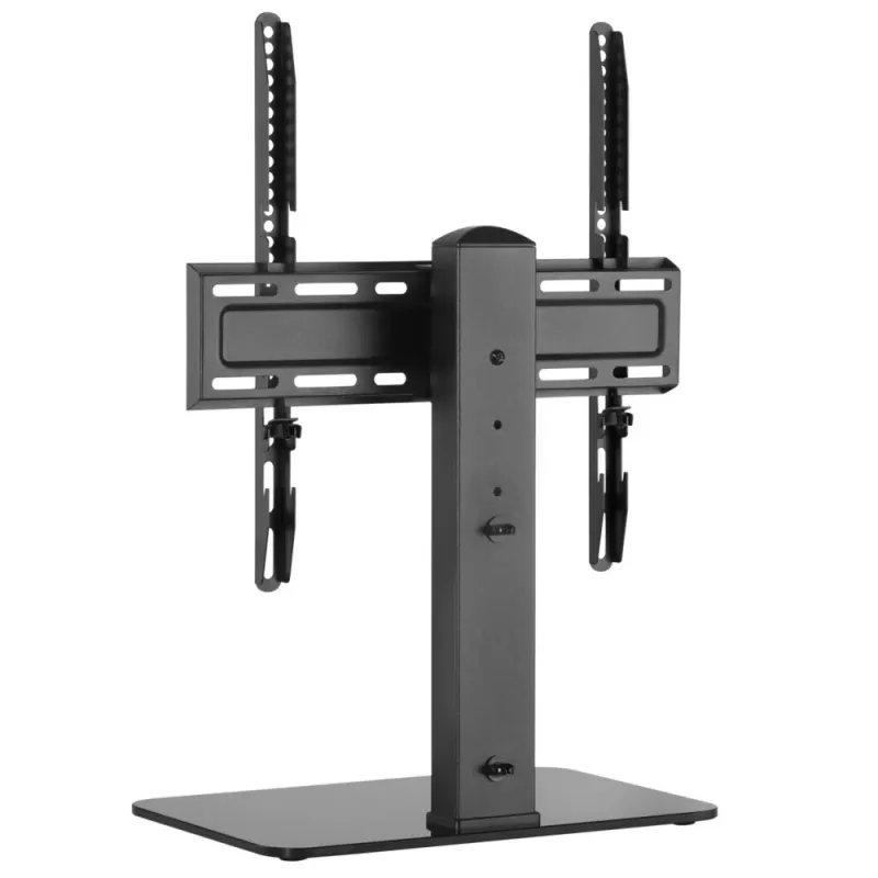 Techly ICA-LCD 323M stolový stojan na TV / monitor, 32–55 palcov (81,3–139,7 cm), 40 kg, otočný, VESA 400x400, základňa z tvrdeného skla, čierny