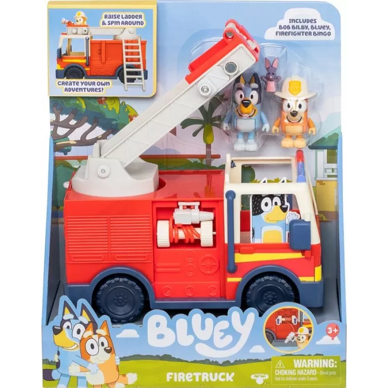 Moose Toys Bluey hasičské auto, hasičské auto, 3 roky, plast, viacfarebné, červené