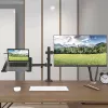 Techly ICA-LCD 174NB stolový držiak monitora s poličkou na notebook, 13–32 palcov (33–81,3 cm), 8 kg, notebook 12–17 palcov, VESA 75x75 / 100x100, čierny