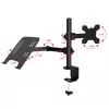 Techly ICA-LCD 174NB stolový držiak monitora s poličkou na notebook, 13–32 palcov (33–81,3 cm), 8 kg, notebook 12–17 palcov, VESA 75x75 / 100x100, čierny