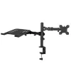Techly ICA-LCD 174NB stolový držiak monitora s poličkou na notebook, 13–32 palcov (33–81,3 cm), 8 kg, notebook 12–17 palcov, VESA 75x75 / 100x100, čierny