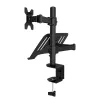 Techly ICA-LCD 174NB stolový držiak monitora s poličkou na notebook, 13–32 palcov (33–81,3 cm), 8 kg, notebook 12–17 palcov, VESA 75x75 / 100x100, čierny