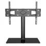 Techly ICA-LCD S07L stojan na TV, 32 – 65 palcov (81 – 165,1 cm), 45 kg, VESA 600x400, podstavec z tvrdeného skla, čierny
