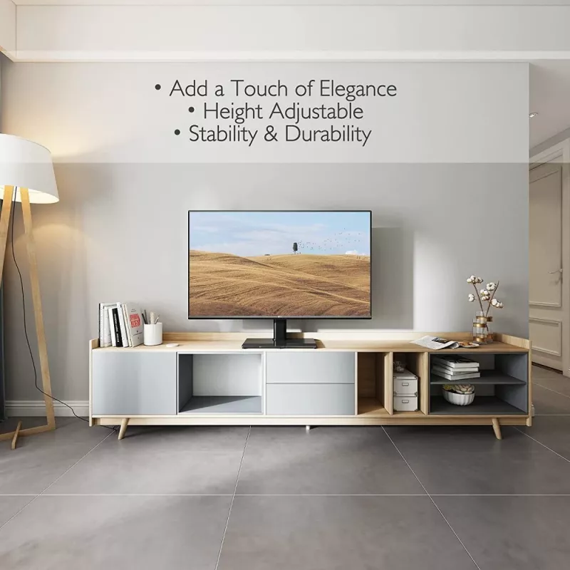 Techly ICA-LCD S07L stojan na TV, 32 – 65 palcov (81 – 165,1 cm), 45 kg, VESA 600x400, podstavec z tvrdeného skla, čierny
