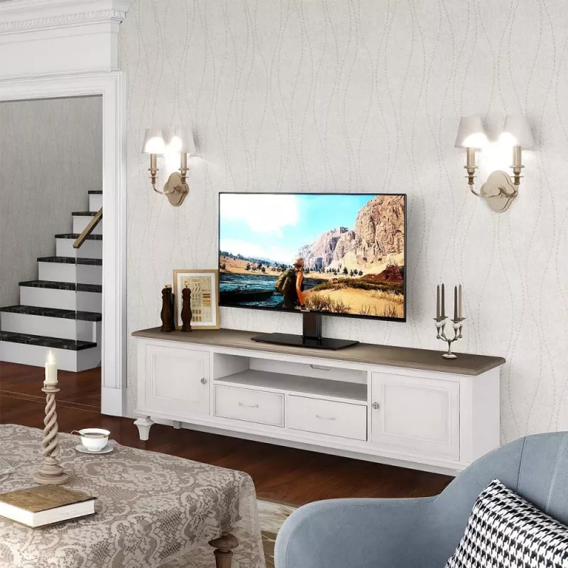 Techly ICA-LCD S07L stojan na TV, 32 – 65 palcov (81 – 165,1 cm), 45 kg, VESA 600x400, podstavec z tvrdeného skla, čierny