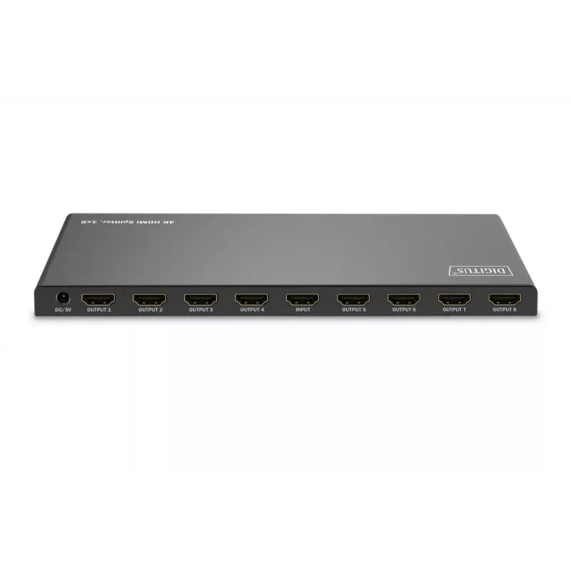 DIGITUS 1x8 HDMI splitter. 4K/60Hz HDCP 2.3. EDID ovládanie