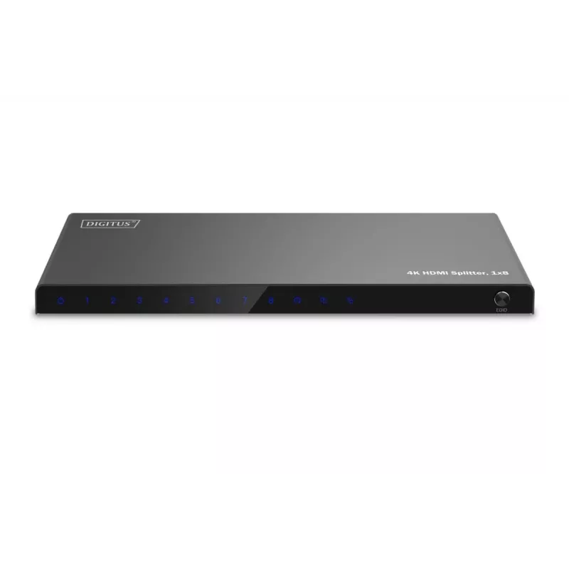 DIGITUS 1x8 HDMI splitter. 4K/60Hz HDCP 2.3. EDID ovládanie
