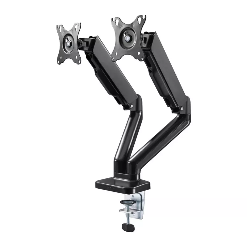 Techly ICA-LCD 462B stolový držiak monitora, plynová pružina, 17 – 32 palcov (43,2 – 81,3 cm), 9 kg, VESA 75x75/100x100, čierny