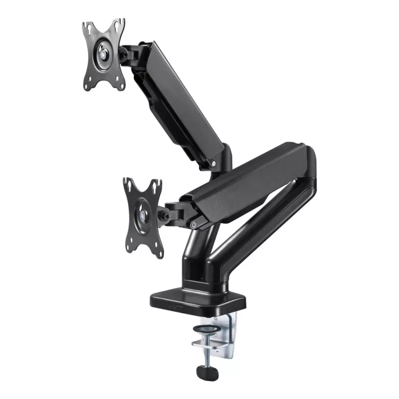 Techly ICA-LCD 462B stolový držiak monitora, plynová pružina, 17 – 32 palcov (43,2 – 81,3 cm), 9 kg, VESA 75x75/100x100, čierny