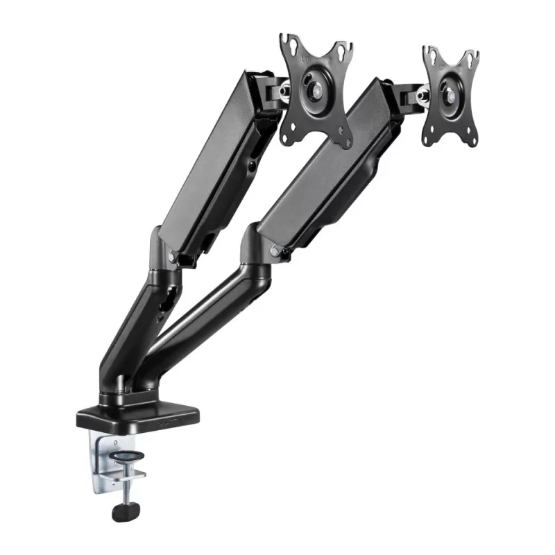 Techly ICA-LCD 462B stolový držiak monitora, plynová pružina, 17 – 32 palcov (43,2 – 81,3 cm), 9 kg, VESA 75x75/100x100, čierny